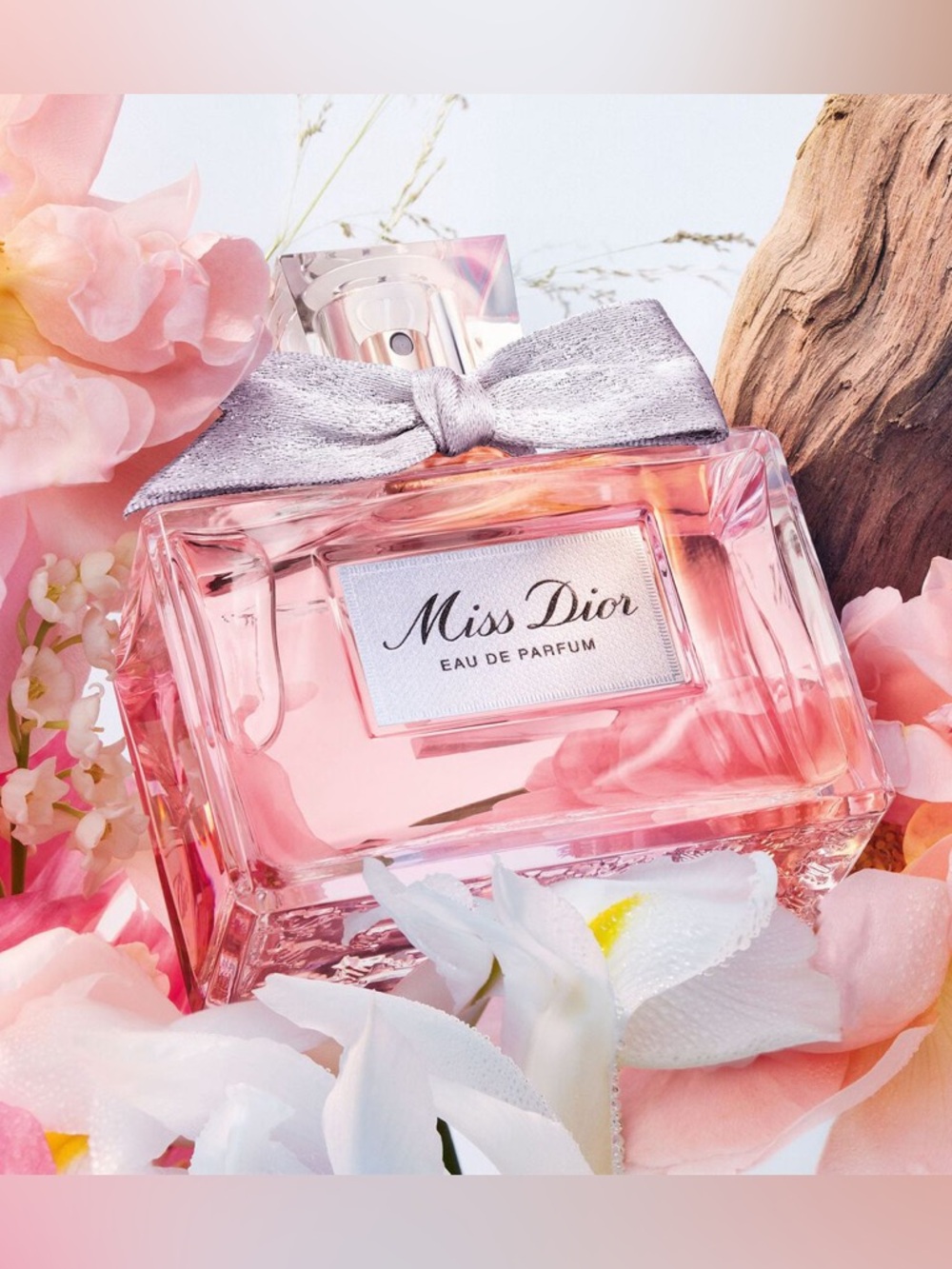 Miss Dior Eau de Parfum 50 ml Pink Bottle with Silver Bow NWT